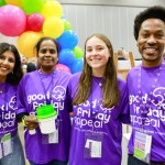 Volunteer Week - Volunteers at KDO 2023 wearing their purple Good Friday Appeal shirts.