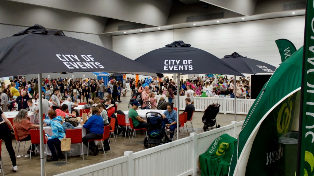 City of Events umbrellas at Wollworths hall