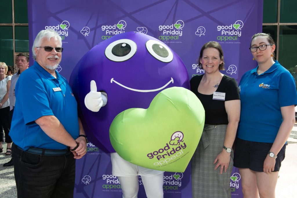 Uncle Bobs Club members and Good Friday Appeal mascot Welbie